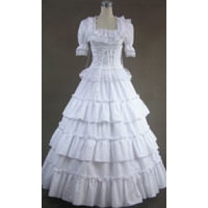 Victorian Gothic Lolita Wedding White Dress Ball Gown