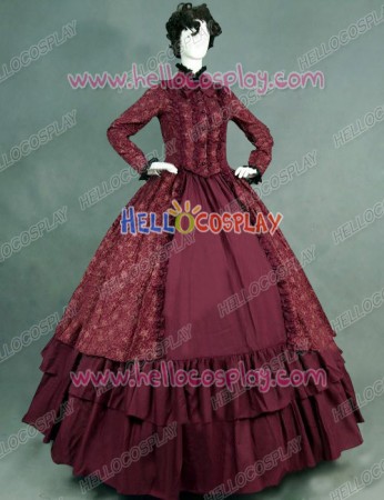 Victorian Lolita Reenactment Theatre Period Floral Gothic Lolita Dress