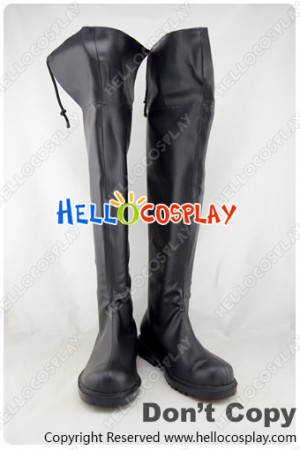 Attack On Titan Shingeki No Kyoujin Cosplay Shoes Eren Jaeger Black Long Boots