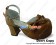Light Brown Alice Flower Ankle Strap Chunky Sweet Lolita Shoes