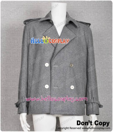 Twilight Costume Edward Cullen Grey Jacket Pea Coat