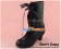 Matte Black Satin Lace Ruffle Chunky Princess Lolita Boots