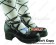 Black Crisscross Ankle Strap Chunky Princess Lolita Shoes
