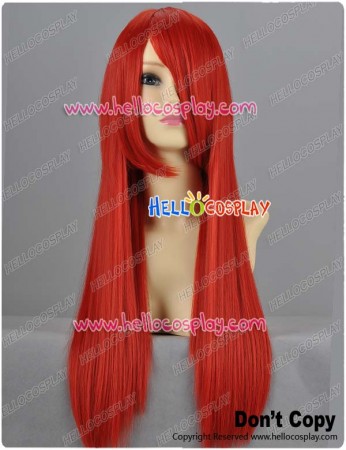 Red Straight Cosplay Wig 70cm