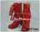 Wine Red Satin Lace Ruffle Chunky Princess Lolita Boots