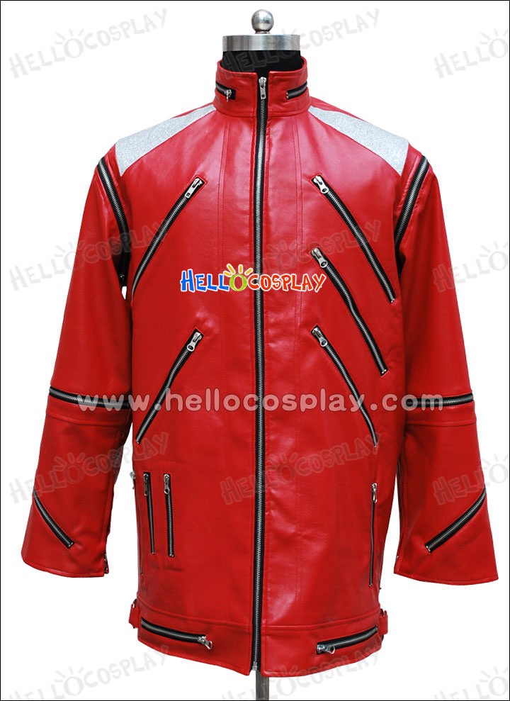 michael jackson red zipper jacket