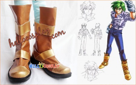 Cybaster Cosplay Ken Ando Brown Boots