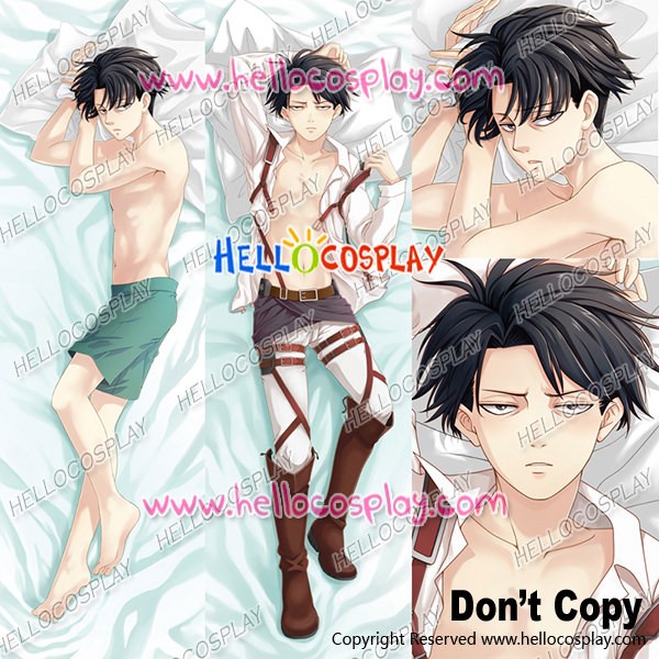 Bliv ved Charlotte Bronte Bopæl Attack on Titan Cosplay Levi Body Pillow