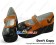 Orange Single Strap Black Cartoon Cat Blocking Lolita Shoes