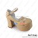 Punk Lolita Shoes Beige Ankle Crossing Straps Chunky Heel