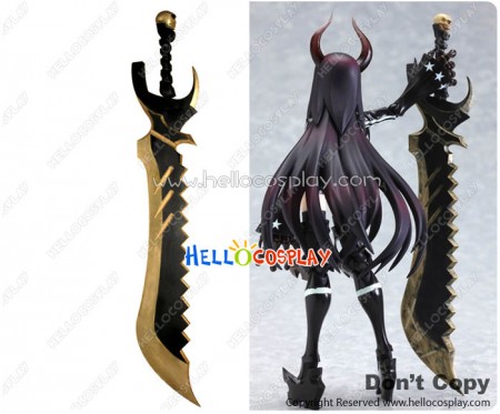 Black Rock Shooter Cosplay Black Gold Saw Broadsword Prop