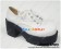White Lace Shoelace Chunky Punk Lolita Shoes