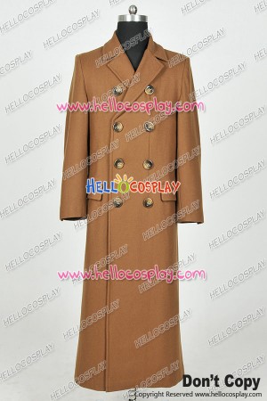 Doctor Dr 10th Tenth David Tennant Cosplay Costume Brown Trench Coat