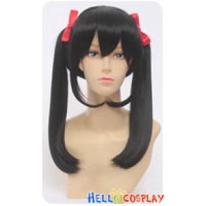 Love Live Cosplay Nico Yazawa Wig Long Double Ponytails Black