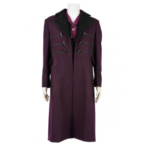 Doctor Cosplay Dr 11th Purple Trench Coat Costume