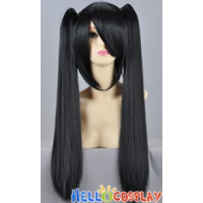 Black Cosplay Wig Clip On Ponytails