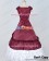 Southern Belle Cotton Evening Gown Dark Red White Lolita Dress