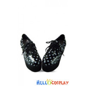 Black White Big Little Platform Punk Lolita Shoes