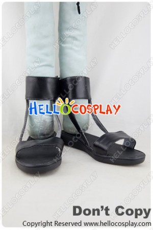 Naruto Cosplay Hyuga Hinata Black Sandals Shoes