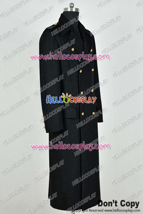 Torchwood Cosplay Dr.Captain Jack Harkness Costume Dark Grey Wool Trench Coat