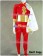 Captain M Cosplay Red Jumpsuit White Cape Costume