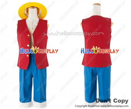One Piece Cosplay Monkey D Luffy Straw Hat Costume Full Set