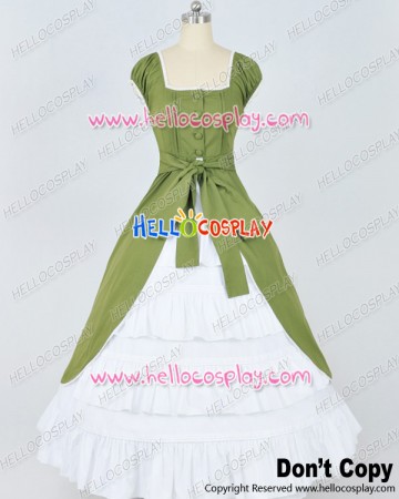 Colonial Cosplay Green Ball Gown Prom New Lolita Dress