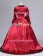 Marie Antoinette Gothic Victorian Gown Satin Reenactment Clothing Red Lolita Dress Costume