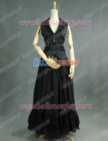 Victorian Lolita Edwardian 1900s Period Gothic Lolita Dress Black