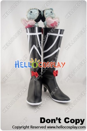 Phantasy Star Cosplay Shoes Black Boots