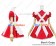 Angel Feather Cosplay Cute Cat Maid Dress Red White