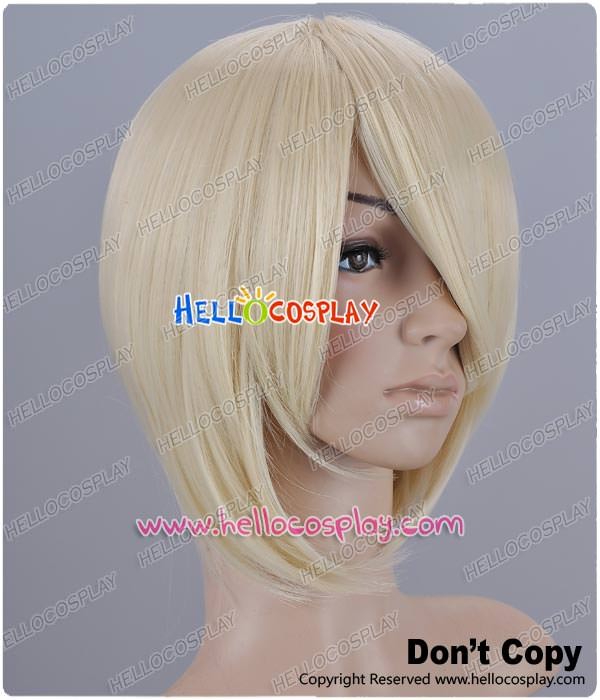 short yellow blonde wig
