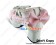 Pink White Bows Heart Shaped Buckle Chunky Princess Lolita Shoes