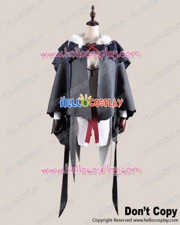 Guilty Crown Cosplay Inori Yuzuriha White Battle Dress With Cape Costume