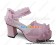 Pink ViVi Satin Ruffle Chunky Princess Lolita Shoes