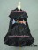 Gothic Lolita Cosplay Victorian Cape Reenactment Steampunk Stage Black Dress Costume