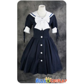 Gothic Lolita Navy Sailor Dress Cosplay Costume