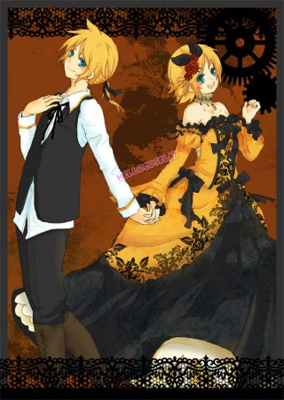 Vocaloid 2 Cosplay Kagamine Rin Dress Daughter of Evil