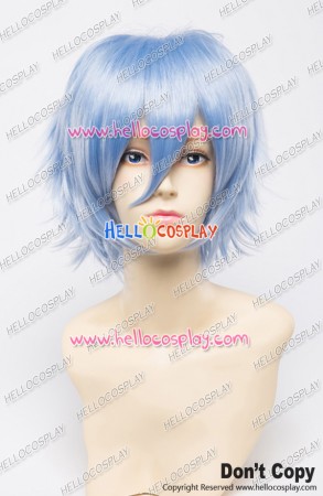 Wig 30CM Cosplay Sky Blue Universal Short Layered