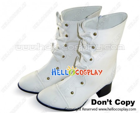 White Three Bows Contracted Chunky Sweet Lolita Boots