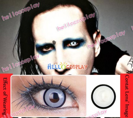 White Eyes Cosplay Contact Lense