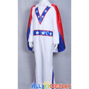 Motorcycle Daredevil Evel Knievel Cosplay Costume Cape Red