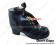 Dark Blue Satin Lace Ruffle Chunky Princess Lolita Short Boots