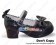 Matte Black Bow Ruffle Chunky Sweet Lolita Shoes