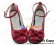 Wine Red Ruffle Bow Contract Chunky Sweet Lolita Shoes