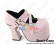 Pink Three Instep Strap Chunky Punk Lolita Shoes
