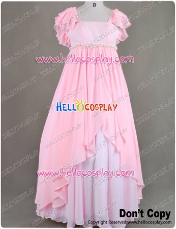 Sailor Moon Chibiusa Cosplay Costume Pink Gown Dress