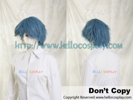 Steel Blue Cosplay Short Layer Wig