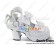 White Bows Heart Shaped Buckle Chunky Princess Lolita Shoes