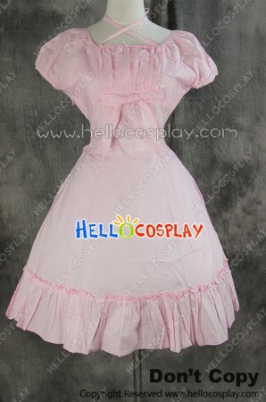 Gothic Lolita Cosplay Pink Lady Dress Costume